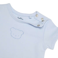 lot de 3 body de bébé garçon coton bio bleu, blanc nounababy Dakar 