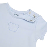 lot de 3 body de bébé garçon coton bio bleu, blanc nounababy Dakar 
