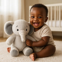 Jouet éléphant pour bébé dès la naissance, certifié CE et hypoallergénique, livraison rapide au Sénégal.
