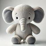 Peluche éléphant douce et sécurisée pour bébé, parfaite pour les câlins, disponible chez NounaBaby Dakar.