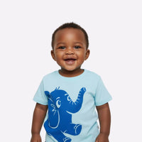 t-shirt bébé garçon fille enfant nounababy Dakar Senegal bleu clair elephant