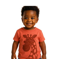 t-shirt orange girafe nounababy dakar senegal