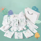 Pack cadeau naissance 26 pièces bébé en coton blanc à motifs arbres et soleil, idéal pour Dakar – vêtements, accessoires, couverture, bavoirs et chaussons