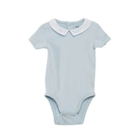 lot de 2 body bébé fille col Claudine bleu banc brodé nounababy dakar senegal