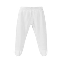 Pantalon bébé avec pieds en coton blanc, taille 3 mois – disponible à Dakar, Sénégal  