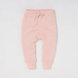 Pantalon bébé coton biologique rose poudré avec nœud – NounaBaby Dakar