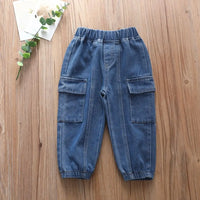 Pantalon cargo en jean bleu pour enfant garçon de 3 à 5 ans – NounaBaby Dakar Sénégal