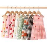 Robe rose coton motif  de fille et cœur – Enfant fille – Dakar Sénégal