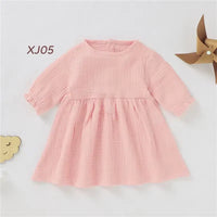 Robe bébé fille coton biologique rose pâle coupe en A vêtement bébé Sénégal NounaBaby