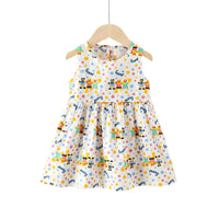 Robe fille à pois et motifs animaux – coton doux pour enfant à Dakar