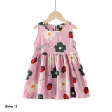 Robe rose coton motif visage de fille et cœur – Enfant fille – Dakar Sénégal
