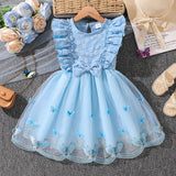 Robe d'été fête pour fille 3 à 4 ans en bleu ciel – NounaBaby Dakar