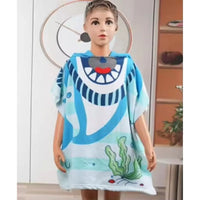 Serviette de bain à capuche enfant motif – NounaBaby Dakar Sénégal bleu balaine