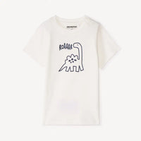T-shirt bébé blanc beige dinosaure coton NounaBaby Dakar