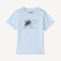 T-shirt bébé bleu tortue coton bébé Dakar
