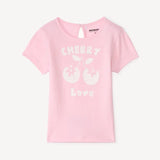 T-shirt bébé fille rose Cherry Love coton NounaBaby Dakar