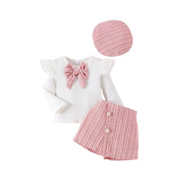 Vue complète de l’ensemble 3 pièces bébé fille élégant – parfait pour cérémonies à Dakar