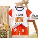 Ensemble bébé "Tiger Cute" blanc et orange, nounababy Dakar