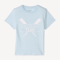 T-shirt coton bleu ciel garçon print baseball – NounaBaby Dakar