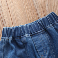 Zoom sur la taille élastique du jean bébé coton doux – NounaBaby boutique Dakar