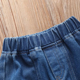 Zoom sur la taille élastique du jean bébé coton doux – NounaBaby boutique Dakar